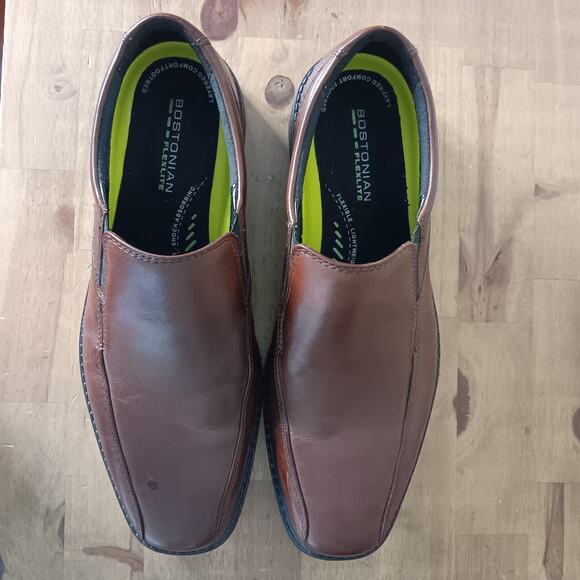 Bostonian Flexlite Mens 10 M Brown Loafers Shoes Bolton Used 21938 - Picture 5 of 11